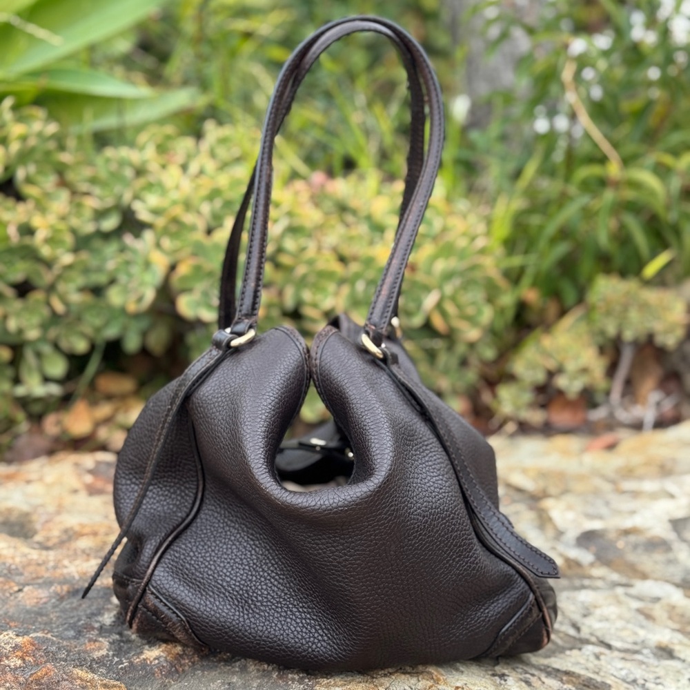 Burberry Stylish Black  Shoulder Bag with Unique Shape and Decorative Tassel